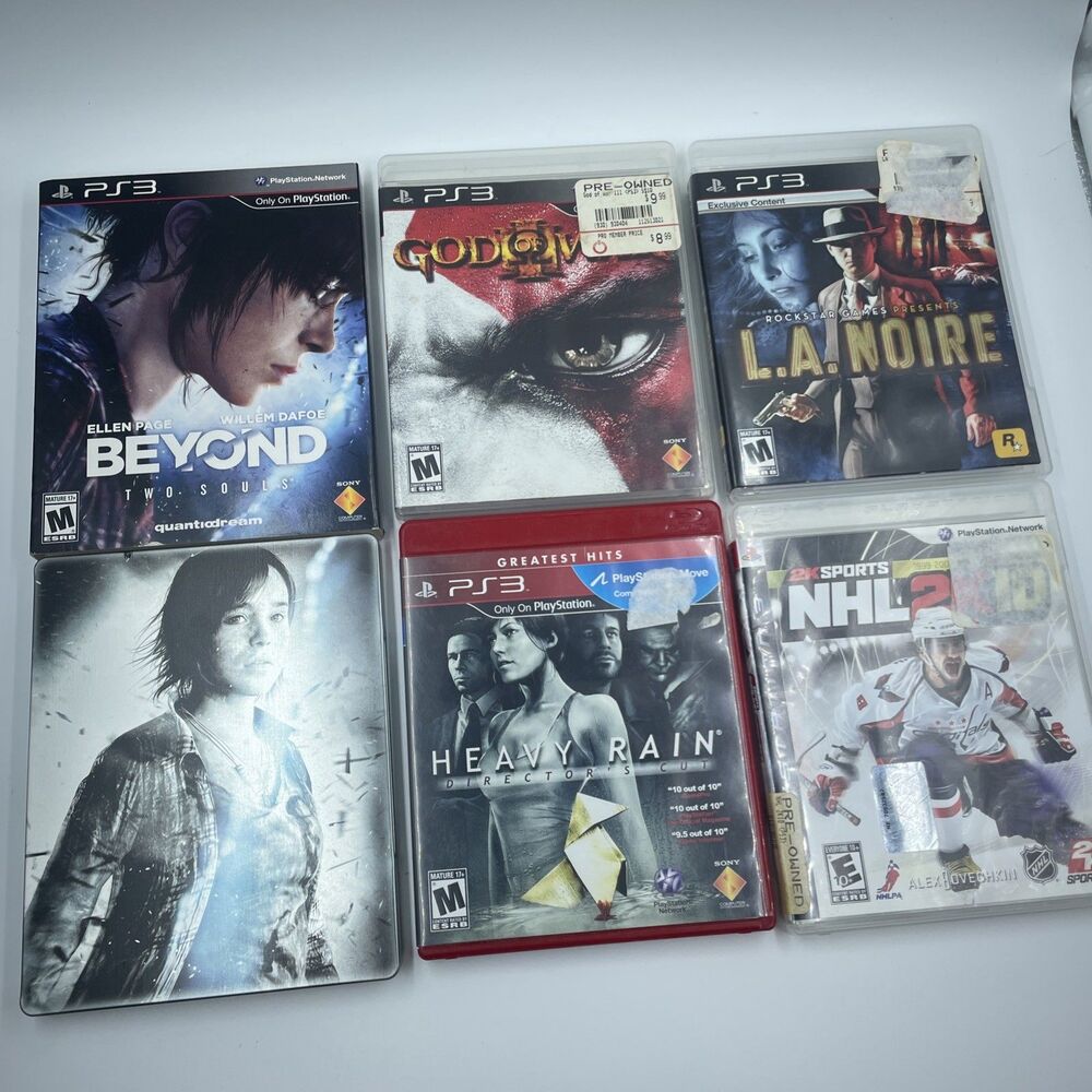PS3 Game Lot of 5 - Beyond Two Souls STEELBOOK, God of War, L.A. Noire & More!